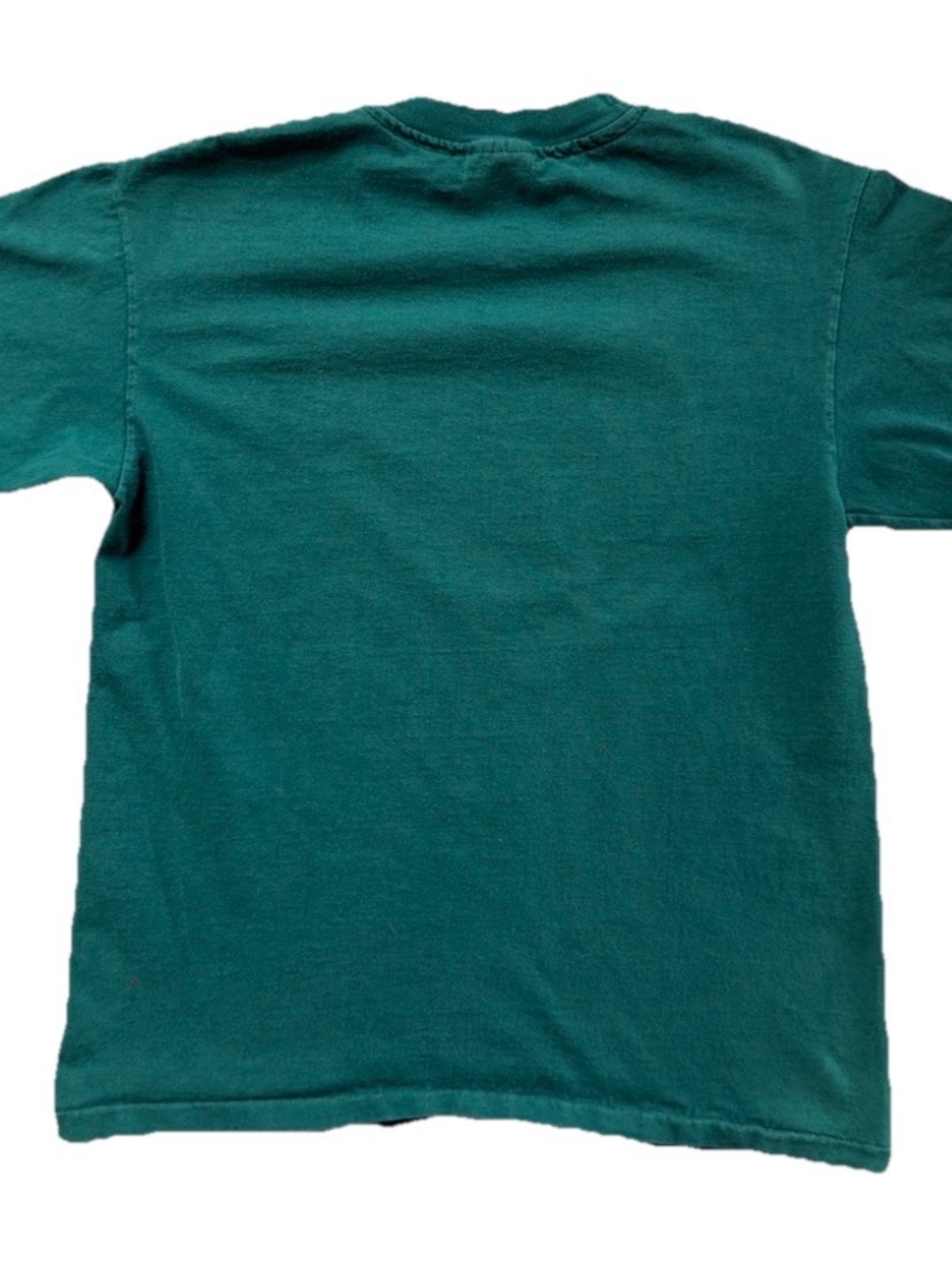 Vintage 90s Single Stitch Hanes Oregon Trail T-Shirt Green 100% Cotton USA S/M - Picture 3 of 9